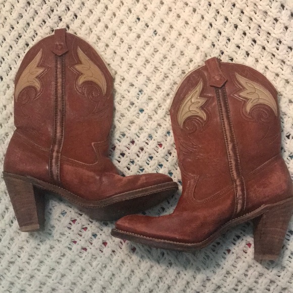 Circle A Shoes - Vintage Circle A Heeled Cowboy Boots